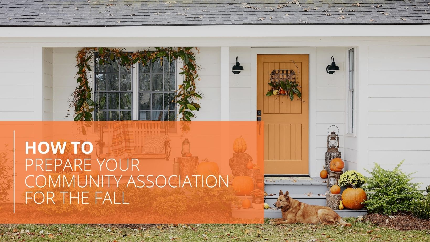 fall decorations up on the house